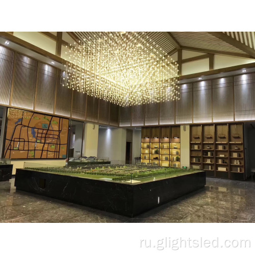 Custom Modern Hotel Lobby висит подвесной светильник люстра